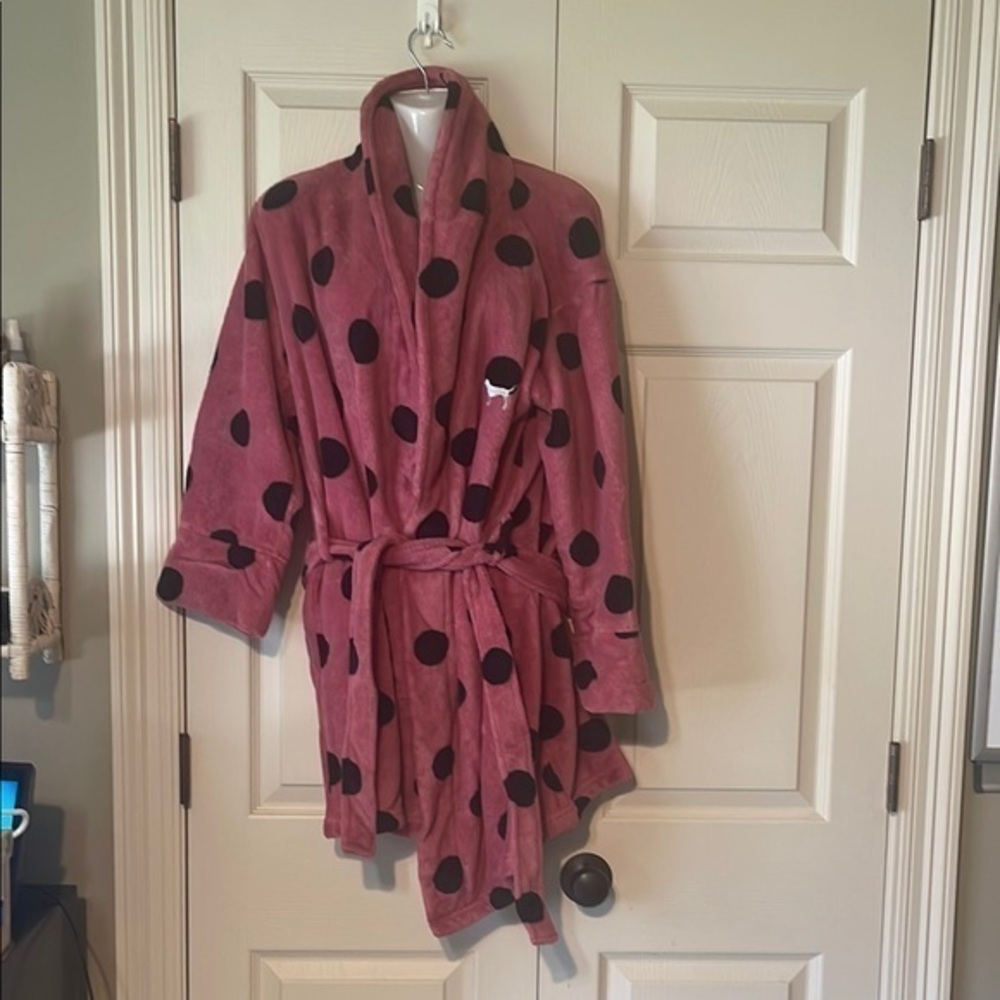 PINK Victoria's Secret Pink Polka Dot Robe XS